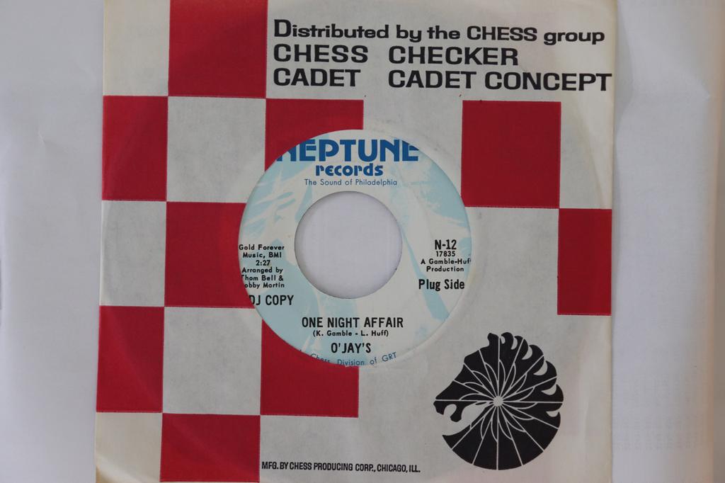 7inch Record O'JAYS - One Night Affair N12 Neptune Records 1969 US Soul/Funk Used