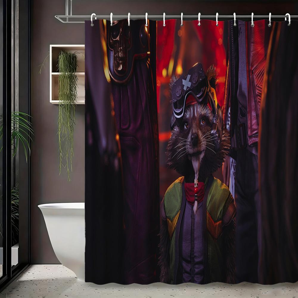 Spider-Man Urban Cityscape Waterproof Shower Curtain For Superhero Bathroom Decor