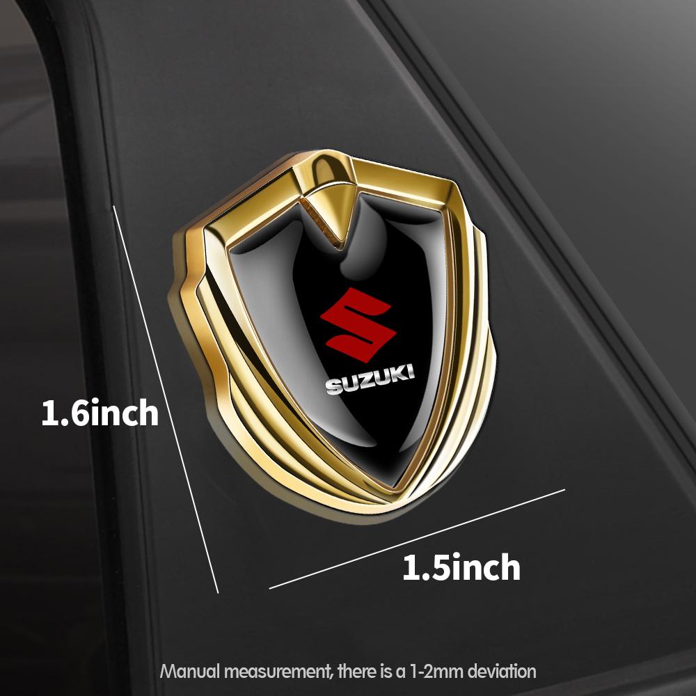 1/2 szt. Dekoracja Zewnętrzna Samochodu Osłona Błotnika Bocznego Osłona Bagażnika Metalowe Naklejki z Odznaką Dla Suzuki Grand Vitara Samurai Gsx S750 Vstrom 650 Alto