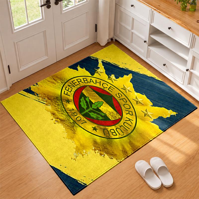 Fenerbahce Carpet Door Mat for Living Room or Bedroom Protective Mat Under Chair Office Decoration Christmas Gift Birthday Present