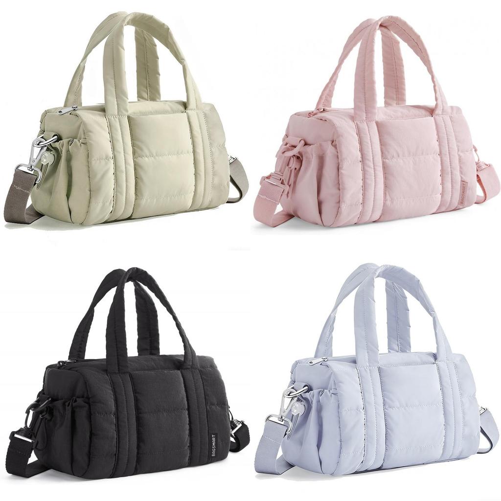 Nylon Puffer Handbag With Top Handle For Daily Casual Womens Shoulder Bag