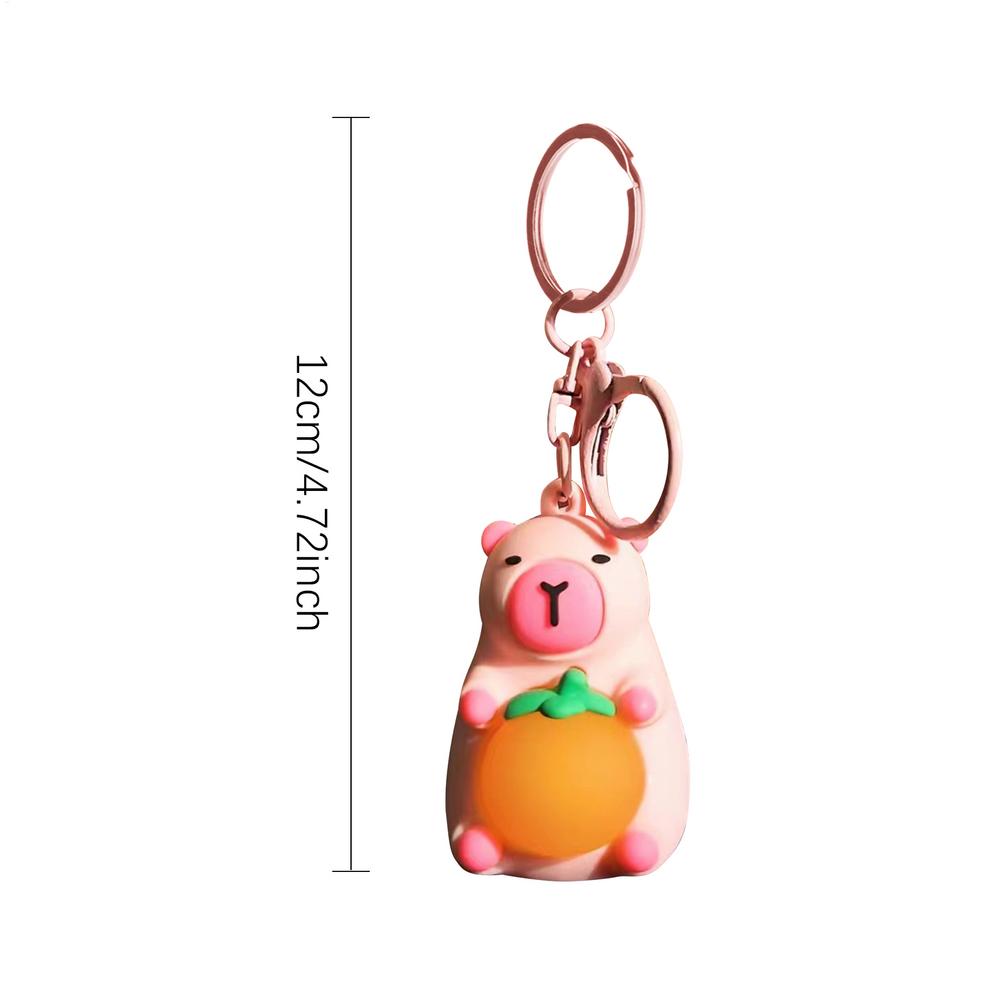 Cute Capybara Keychain With Lighted Creative Luminous Capibara Anime Lighting Keyring Mini Doll Capybara Keyring accessories