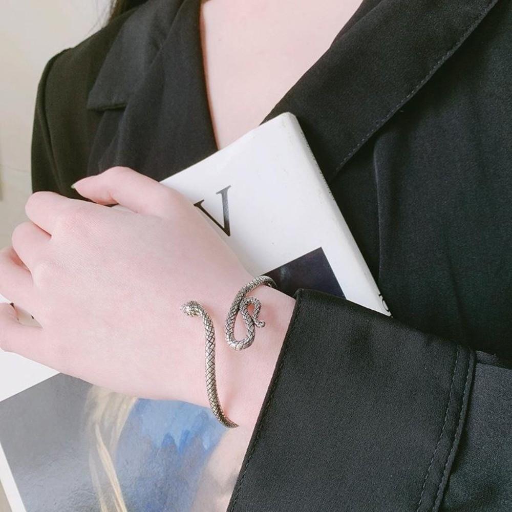 Retro Snake Shape Bracelets Simple Bracelets Personality Opening Bangles  Jewelry Gifts