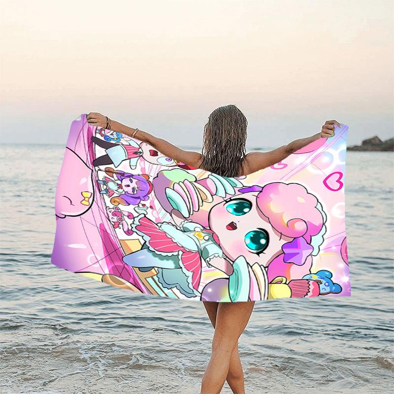 1pc Catch Teenieping Magic Sweethear (4) Beach Towel, Beach and Seaside Swimming Pool Equipment, Fashion Pattern, Rectangular, Travel Essentials