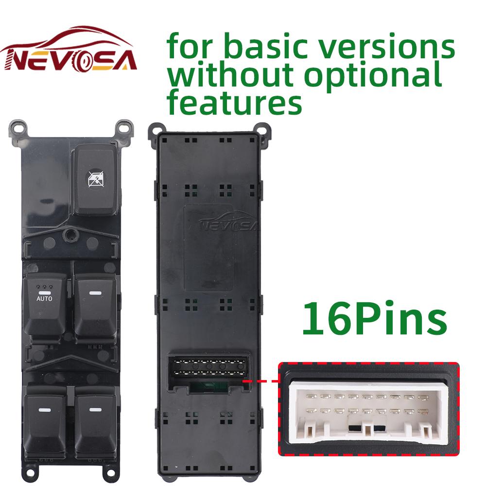 Power Window Switch For Kia RIO III (UB) 2012 2013 2014-2016 LHD Left Hand Driver Glass Lifter Button 93570-1W130 935701W130 16Pins Basic