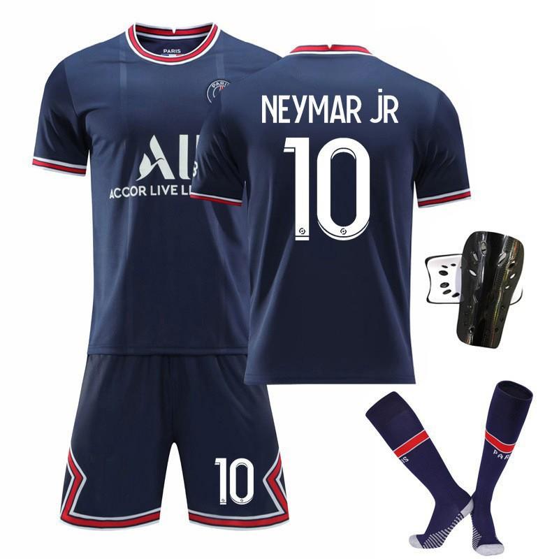 21-22 Paris Home Court 30 7 Mbappe No. 10 Neymar 4 Football Jersey Sportswear Set
