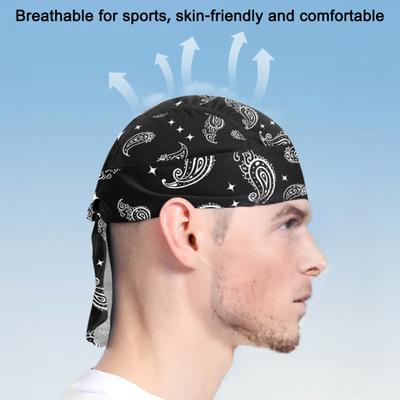 Predviazaná bandana šatka na hlavu pre mužov ženy UV ochrana proti slnku Ľadový hodváb Lebka čiapka Headwrap Chemo turbanová čiapka na vonkajšie športy Cyklistika