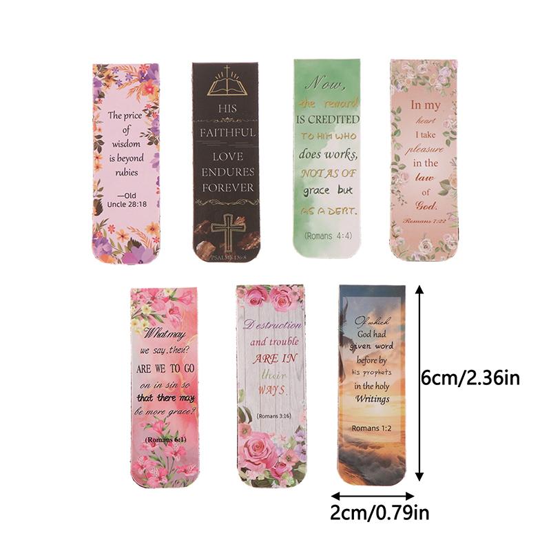 12Pcs Aesthetic Motivational Bible Quotes Paper Bookmarks Diy Students Readers Page Markers Library Office Page Marking
