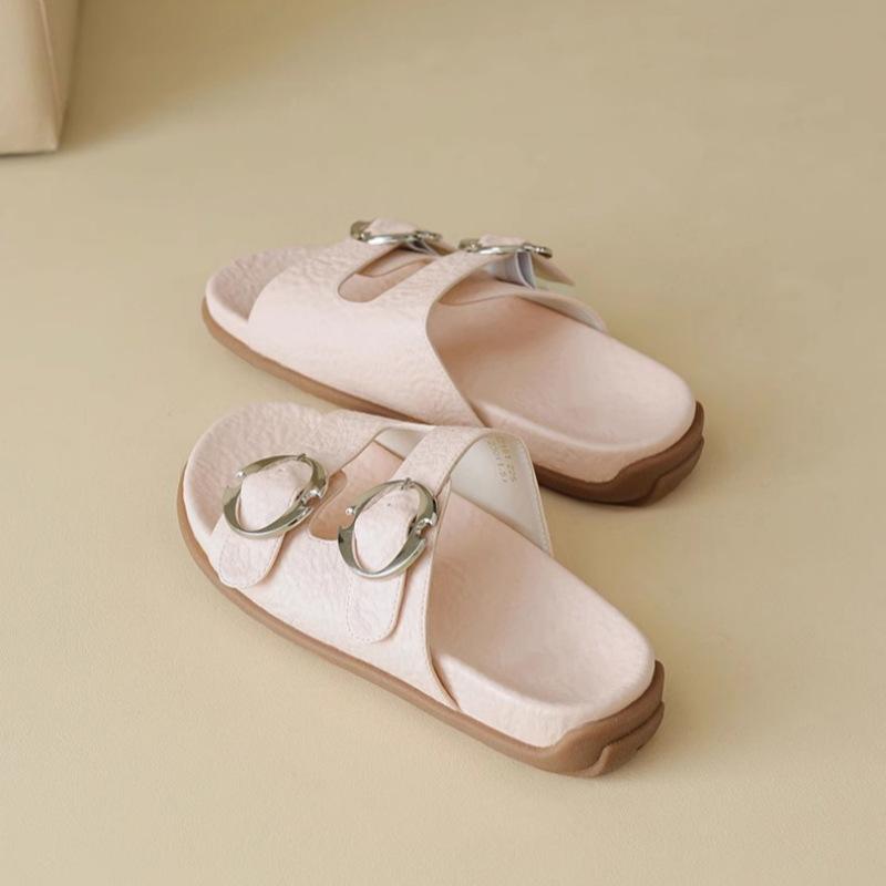 

Тапочки для девочки 2025 новый летний толстая подошва нескользящие фея ветер мягкая подошва не устают ноги с юбкой красивые сандалии 39