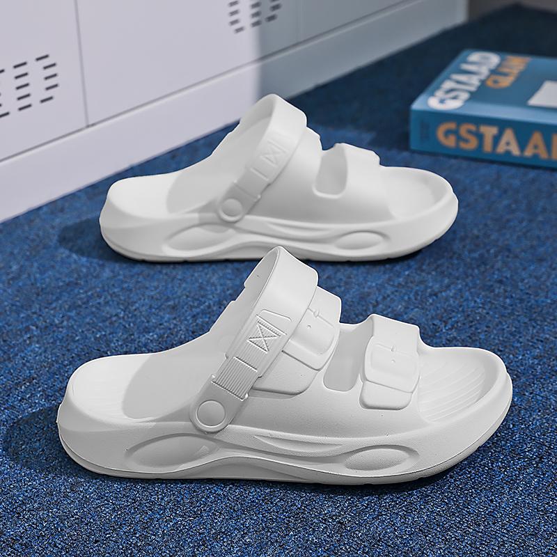 Men's Summer Sandals Soft Cloud House Platform Slides Unisex Outdoor Non-slip Beach Shoes Men Bathroom Slipper