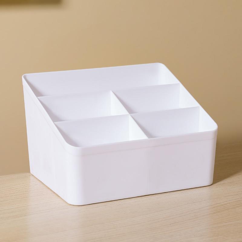 Custom Simple Desktop Organizer: Four-Grid for Cosmetics or Five-Grid for Sundries In Student Dorm Rooms
