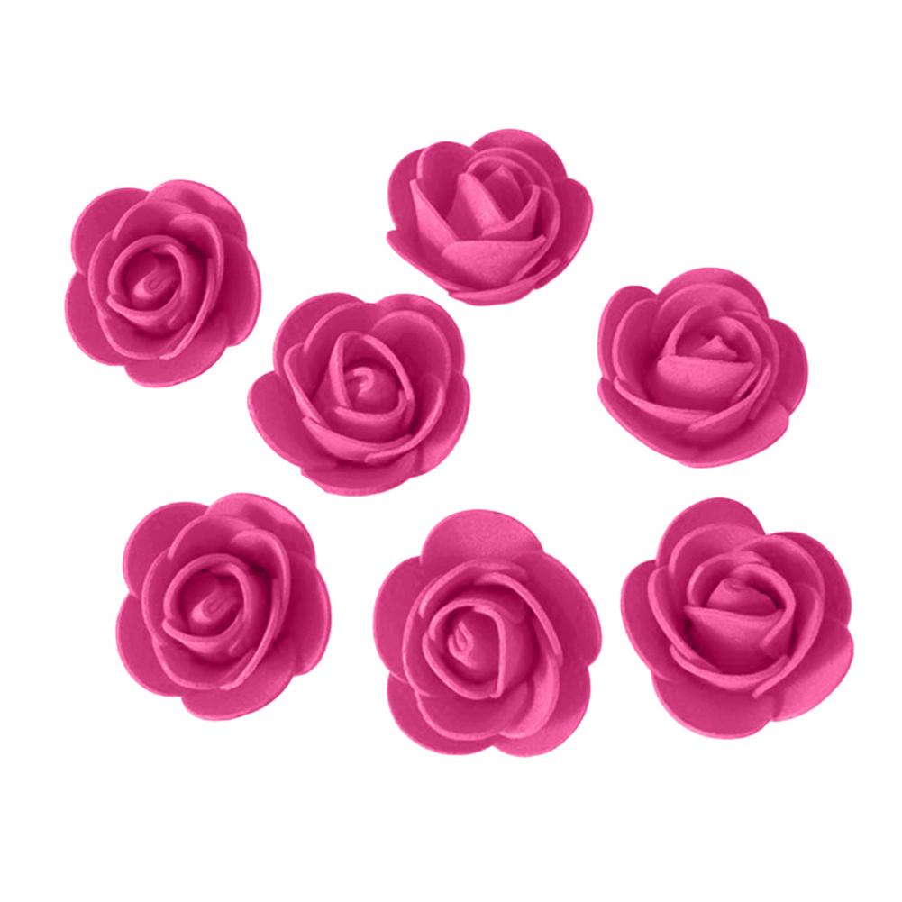 500 Pcs DIY Rose And Bear Flowers Artificial Rose Head Flower Arrangement Mini Artificial Foam Rose Heads Bulk Flower Heads