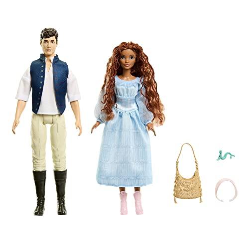 Mattel Disney "The Little Mermaid" Live-Action Movie Ariel/Prince Eric Dolls (2 Dolls) for Ages 3 and Up (HLX14)