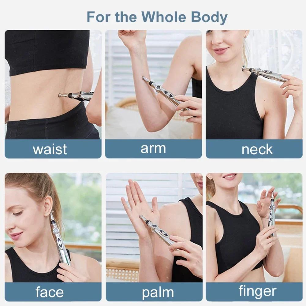 Therapy Machine Acupuncture Pen Electric Electronic Laser Meridian Energy Face Point Massage Pen Back Pain Relief Muscle Relax