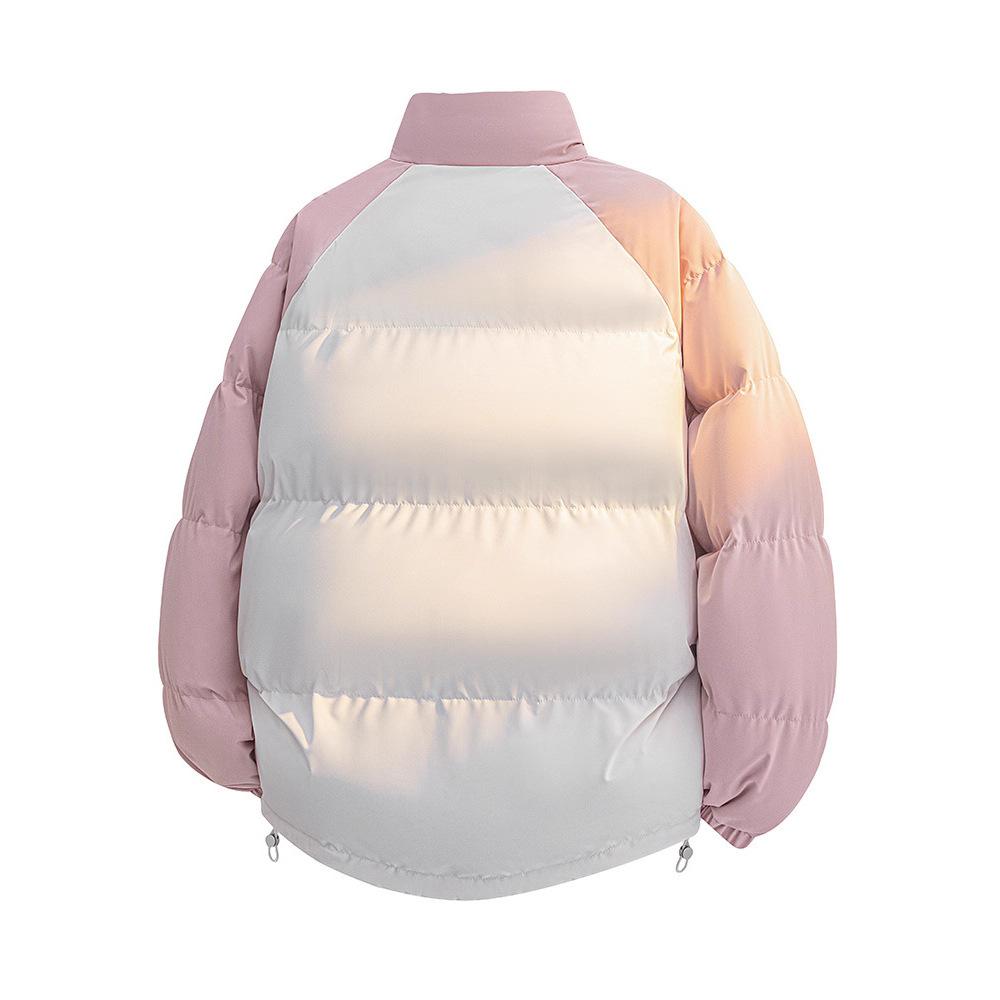 Stand-up collar cotton-padded clothes for men's winter windproof velvet thickened cotton-padded clothes for couples and women thickened high-quality 