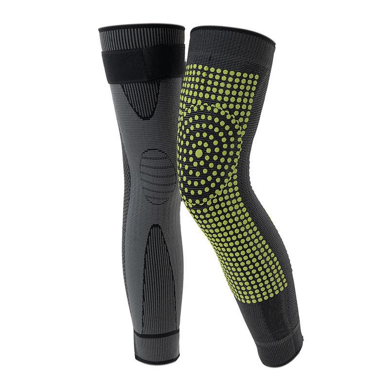 Unisex Knee Pads with Straps and Extended Protection, Self-Heating Wormwood Sleeves for Warmth and Cold Resistance.