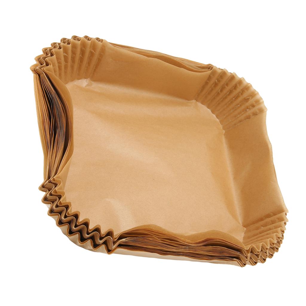 100Pcs Fryer Disposable Non Stick Paper Liner Oil Proof Waterproof Fryer Oil Paper for Microwave Frying Pan