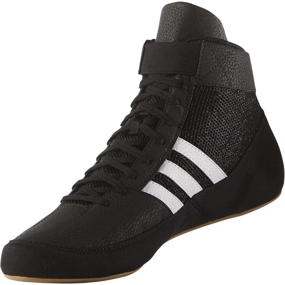 adidas נעלי האבקות HVC שחור ליבה/לבן/מתכתי ברזל 27.0 ס"מ