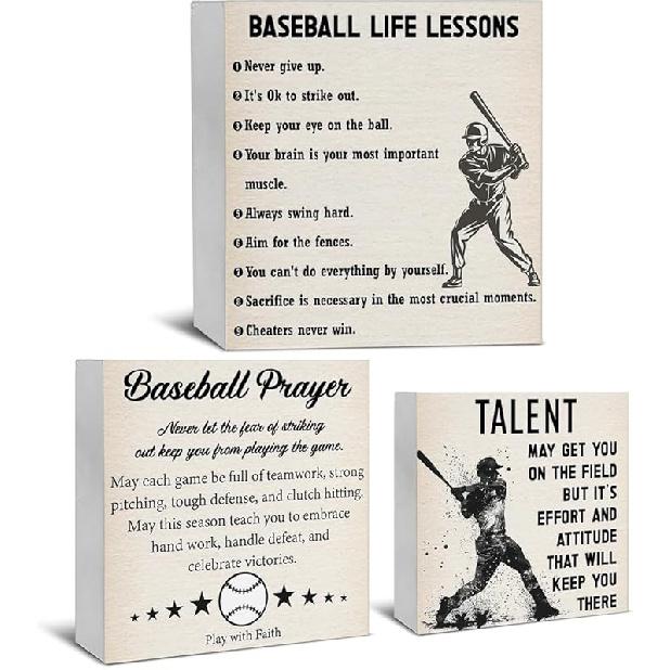 Office Cubicle Decor 3 Pcs, Inspirational Gifts for Women Men, Motivational Wooden Signs, Home Office Decorations for Desk Table Shelf