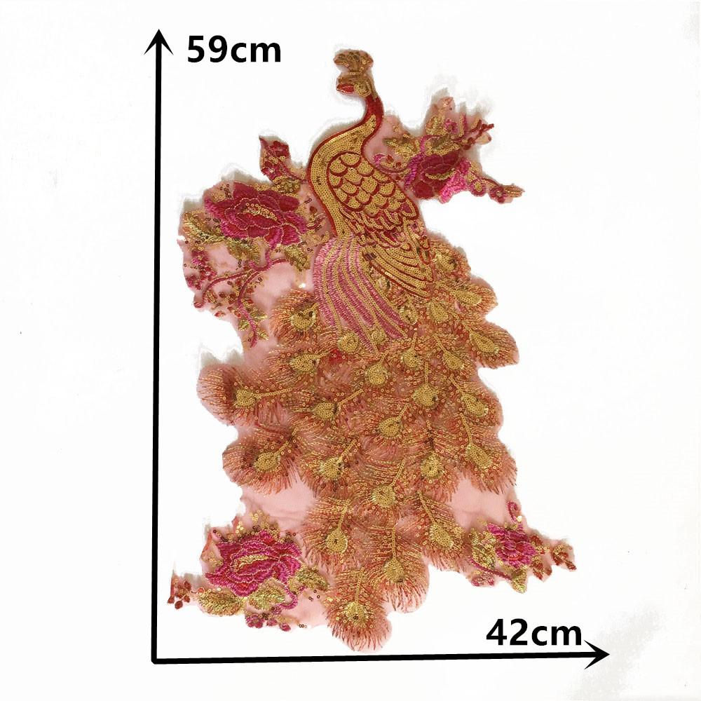 Diy Decorative Cheongsam Wedding Dress Embroidery Accessories Multi-Colored Peacock Collar Hollow Lace Mesh Lace Accessories