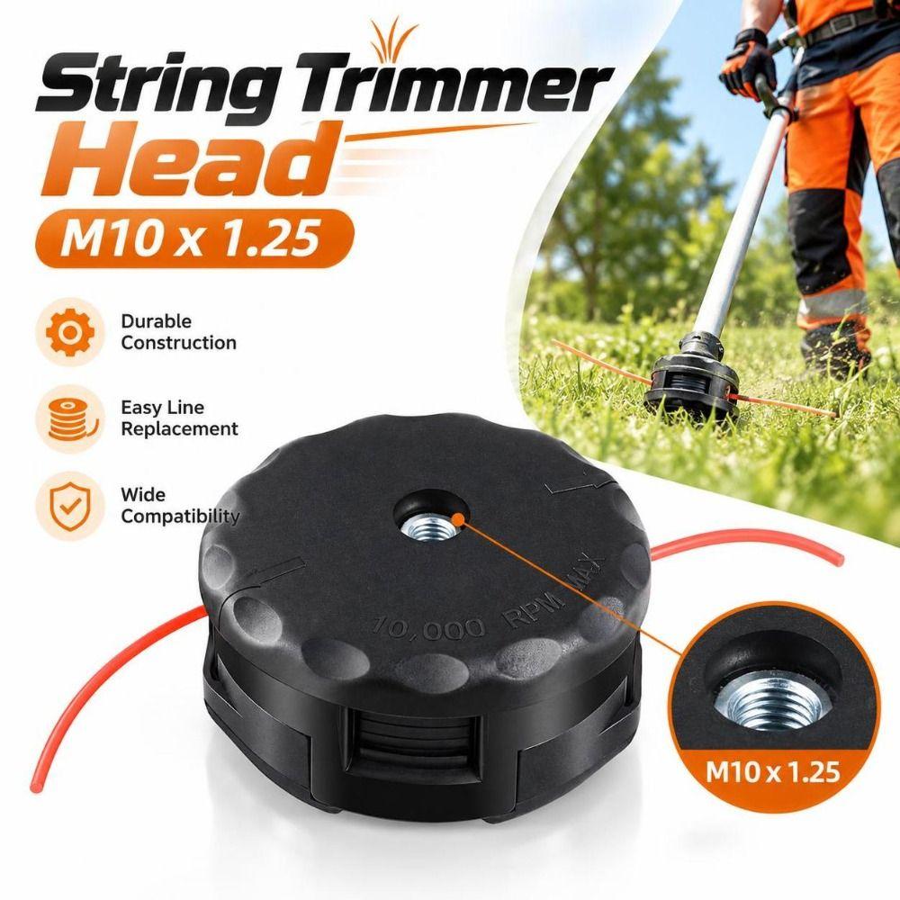 Plastic Grass Trimmer Head M10x1.25 Brush Cutter Head New Garden Tool Accessories Lawn Maintenance