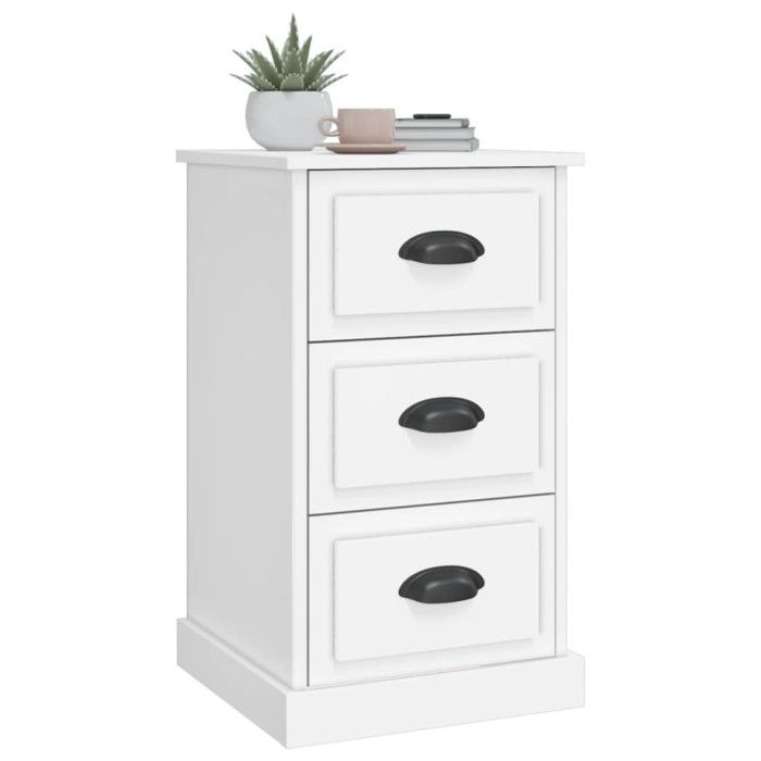 VidaXL Table de chevet blanc 39x39x67 cm bois d'ingénierie 816160