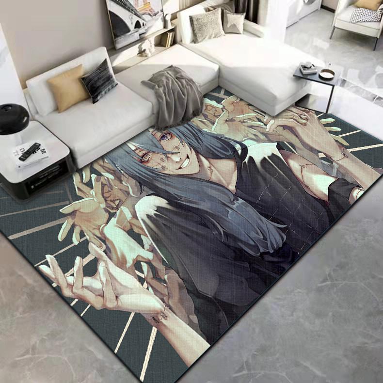 Jujutsu Kaisen 3D kreslený anime oblastní koberec Obývací pokoj Ložnice podložka na podlahu Kuchyň Protiskluzová matná podložka Koberec do dětského pokoje