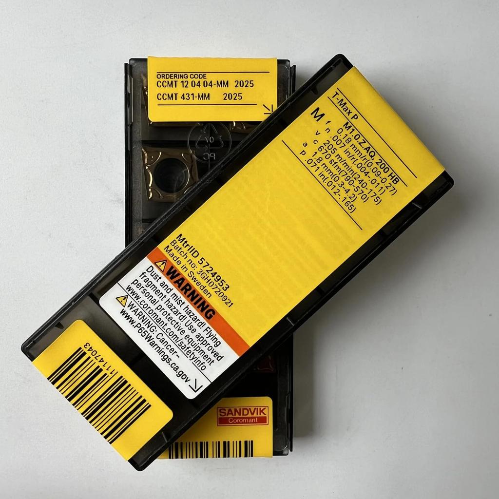 Original Sandvik / CCMT120404-MM 2025 /  CNC lathe carbide blade 10 Pcs
