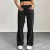 Damen Schlaghose Lässige Kordelzug Elastischer Bund Bequeme Schlaghose Yoga Lose Hose