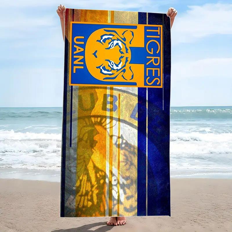 Tigres uanl Print Beach Towel, Large Soft Quick Dry Towel for Beach Camping Swimming