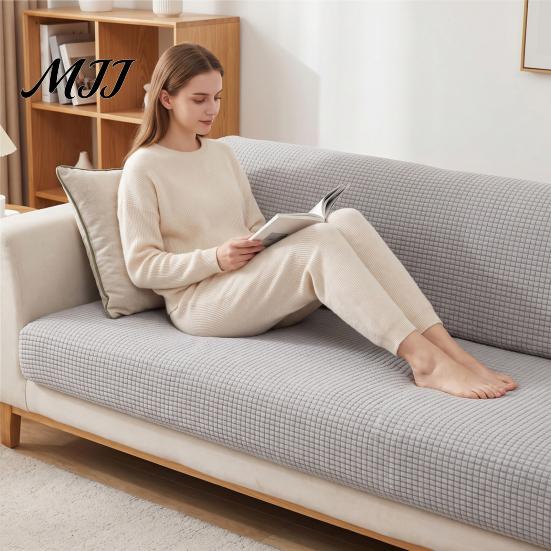 Fleckbeständige Sofasitzbezüge, Hochelastische Polsterbezüge, Elastische Sofabezüge, Waschbare Möbel-Weichstoffschutz für Zweisitzer, Dreisitzer