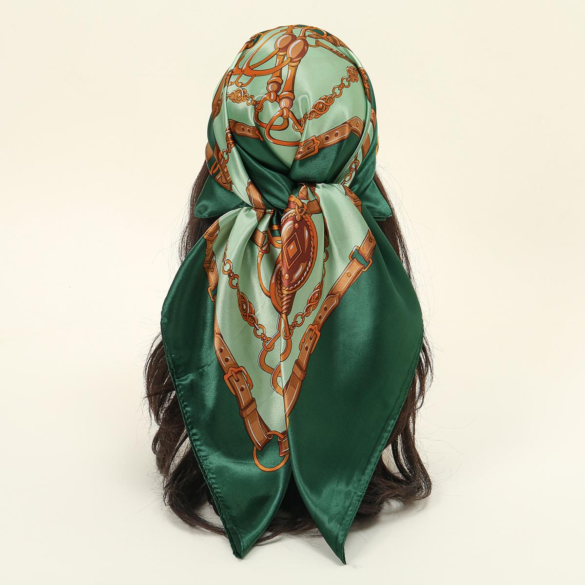 

90x90cm Leopard Print Square Scarf Women s Hijab Head Wrap Scarf Shawl Neck Kerchief Head Bands Foulard Female Scarfs