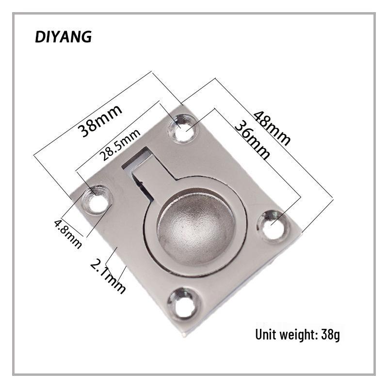 316 Stainless Steel Pull Ring Handle for RV, Yacht, and Boat Decks