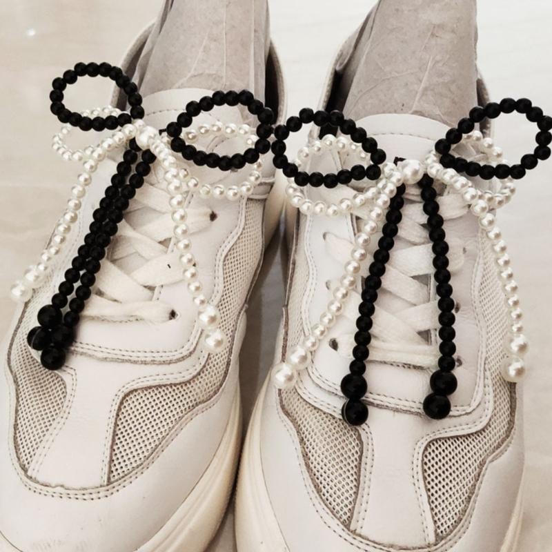 Elegant Pearl Bowknot Charm for Jewelry Making DIYs Keychain Necklace Earrings Crafts Shoe Buckle Ornament Accessories