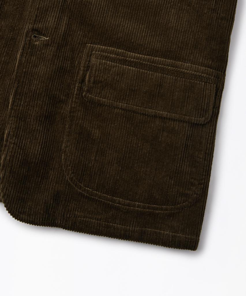 OUTSTANDING High Density Corduroy Classic 3-Button Jacket_Brown