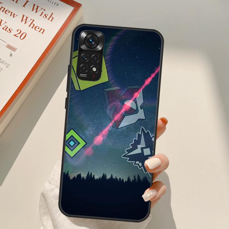 Geometry Dash Case For Xiaomi Redmi Note 11 10 Pro 8 9 9S 10S 11S 9A 9C 10A 10C K40 K50 Gaming Cover