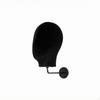 WallMounted Mannequin Head TextilecoveredCovered WallAttached Black Metal Hat Display