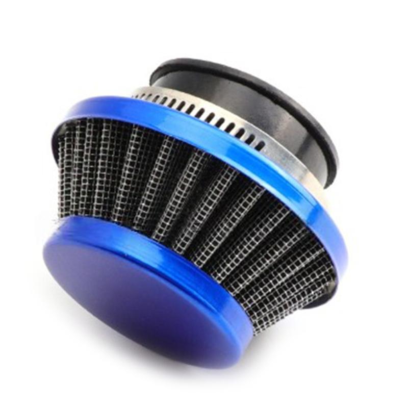 For Motorized Bicycle Push Mini Moto Pocket Bike For ATV Quad Motorcycle Universal 48/50MM Air Filter Cleaner Part Blue