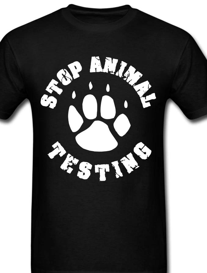 Stop Animal testing T shirt Tee Vegan Protest animal rights movement ALF organic M