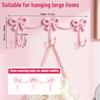 Pink Bow Wall Hooks - Metal Triple Hanger with 3 Decorative Hooks for Towels Robes Bags in Girls Bedroom or Bathroom