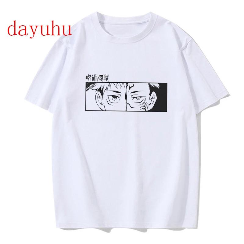 Unisex-T-Shirt Japanischer Anime Jujutsu Kaisen T-Shirt gojo satoru Oberteile Yuji Itadori Grafik-T-Shirts Cooles Unisex-T-Shirt 90er Unisex
