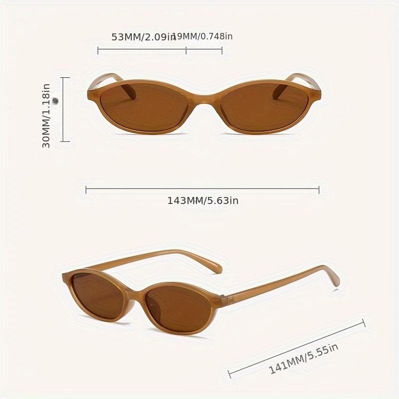 Chic Women's Retro Oval Fashion Glasses - Anti-Reflective Durable PC Frame & Hinge Perfect for Beach & Party Wear