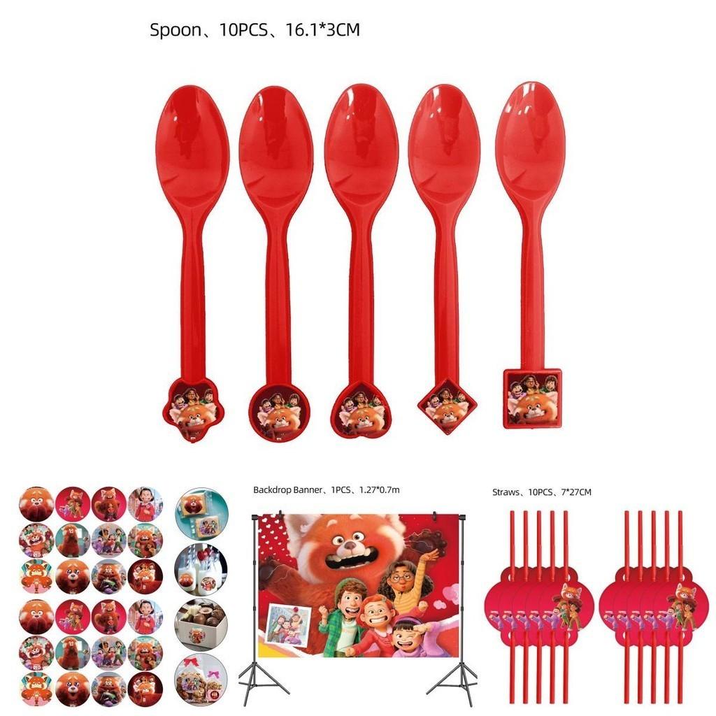 Turning Red Birthday Party Set With Adorable Cartoon Decorations And Surprises