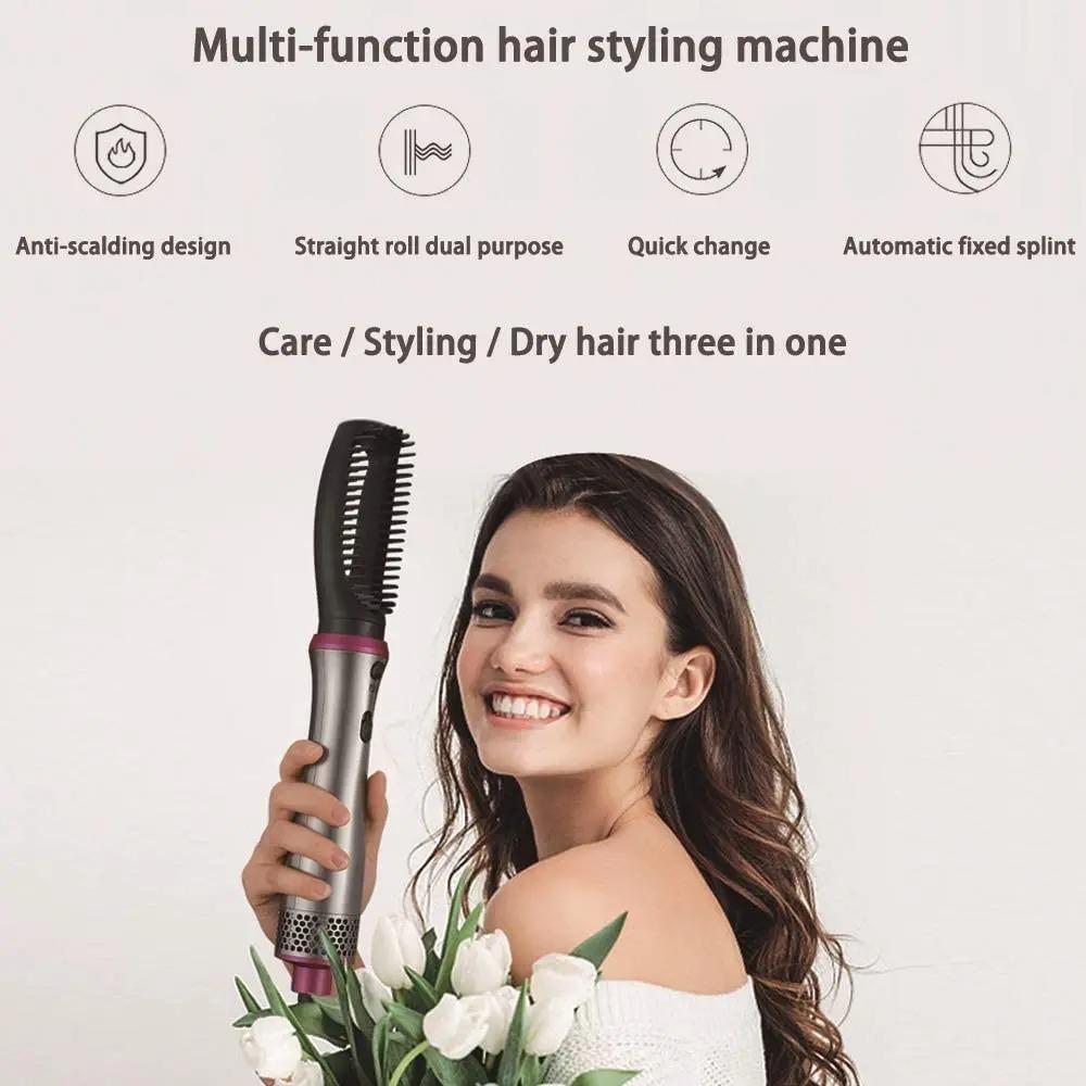 5 In1 Hair Dryer Hot Air Comb Set Professional Curling Brush Hair Multi Styler Hair Dryer Brush Hair Straightener Styling Tool