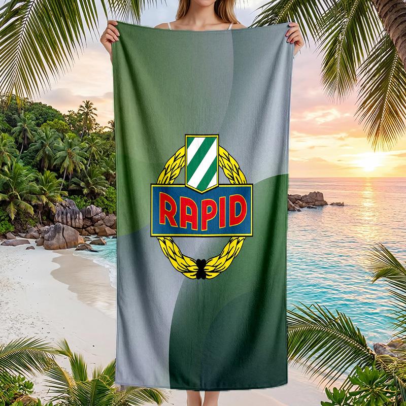 Asciugamano da Spiaggia Rapid Wien FC ad Asciugatura Rapida in Microfibra Assorbente Portatile da Viaggio per Nuoto