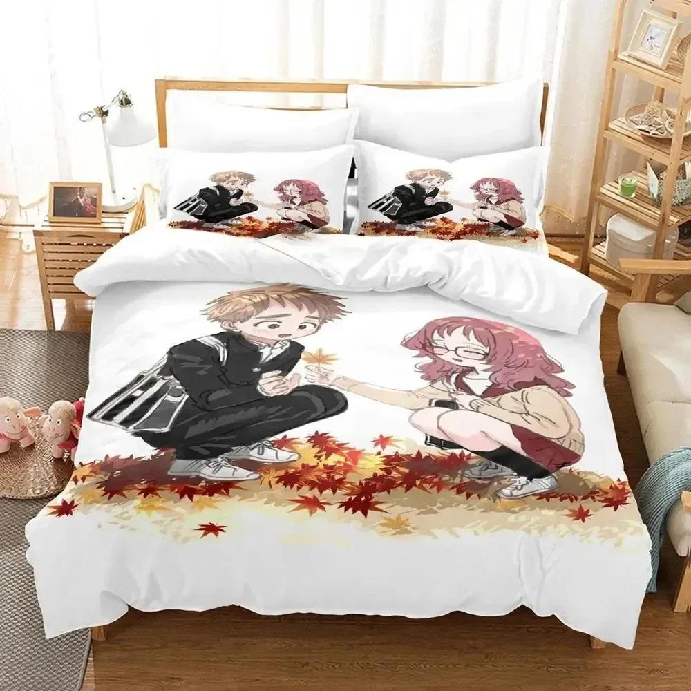 Anime Girl I Like Forgot Her Glasses Bedding Set Duvet Cover Bed Set Quilt Cover Pillowcase Comforter king Queen Size Boys Adult