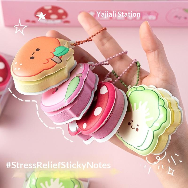 1/4 Stück Schulbedarf Weiche Silikonhülle Notizblock Papier Haftnotizen Planer Aufkleber Dessert-Spiel-Serie Notizbuch Anhänger