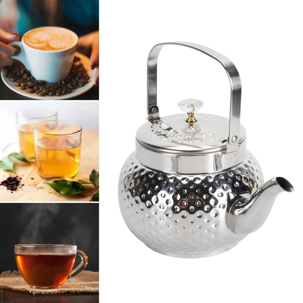 Hammered Finish Metal Tea Kettle 1L Capacity Stovetop Tea Kettle Serving Tea Pot For Tea Lovers