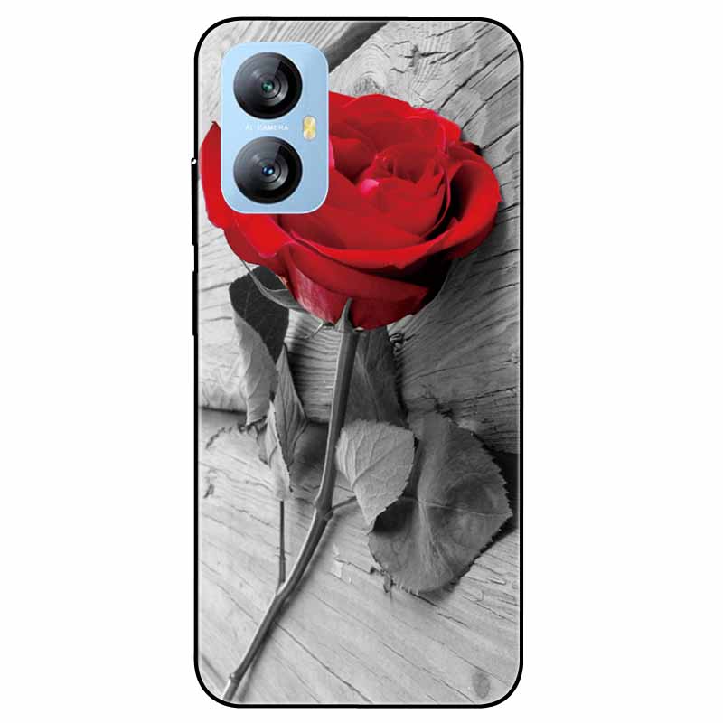 Für Blackview A52 Pro Hülle Handyhülle Stoßfeste Schwarz lackierte TPU Hülle für Blackview A52 Pro Silikon Weicher Bumper A52Pro Süß