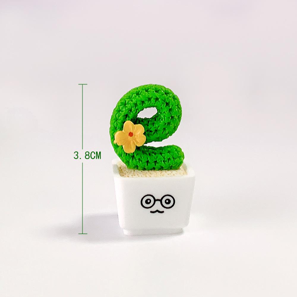 Valentine's Day Cactus Resin Bonsai Car Ornament